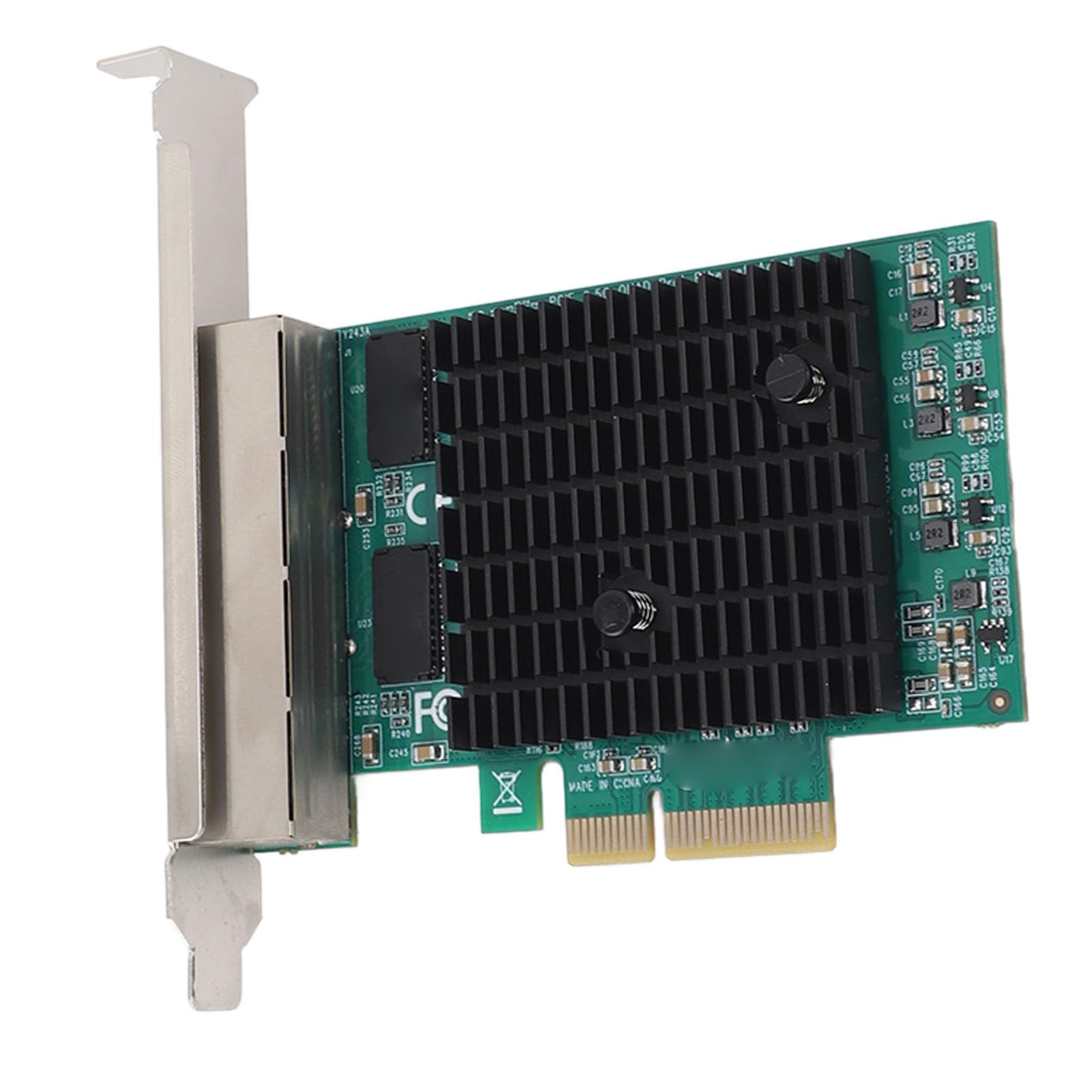 Scheda di Rete Gigabit PCIe, Scheda di Rete Ethernet Professionale 8125B a 4 Porte 2.5G Cavo in Rame Adattatore Ethernet PCI Express per PC Desktop