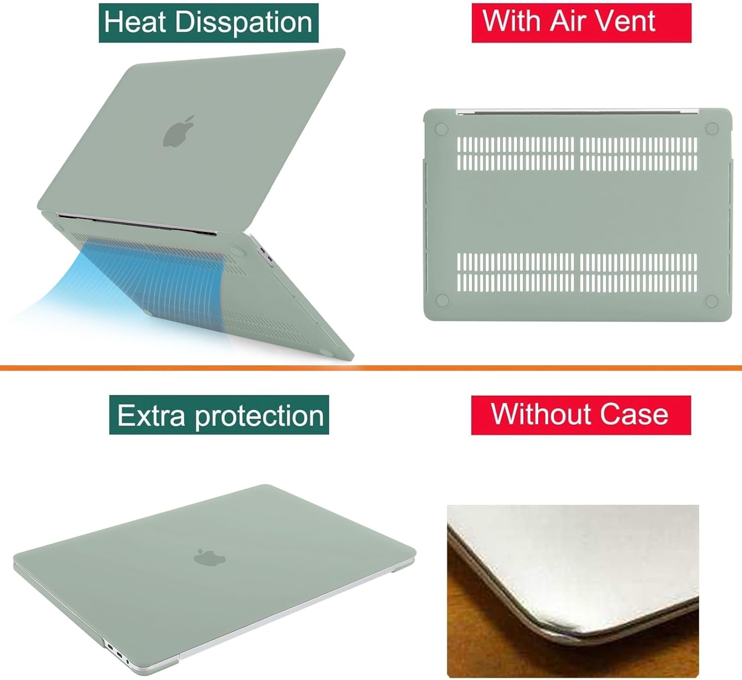 MOSISO Compatible with MacBook Pro 16 inch Case 2020 2019 Release A2141 with Touch Bar Touch ID, Protective Plastic Hard Shell Case & Keyboard Cover & Screen Protector & Storage Bag, Antique Green