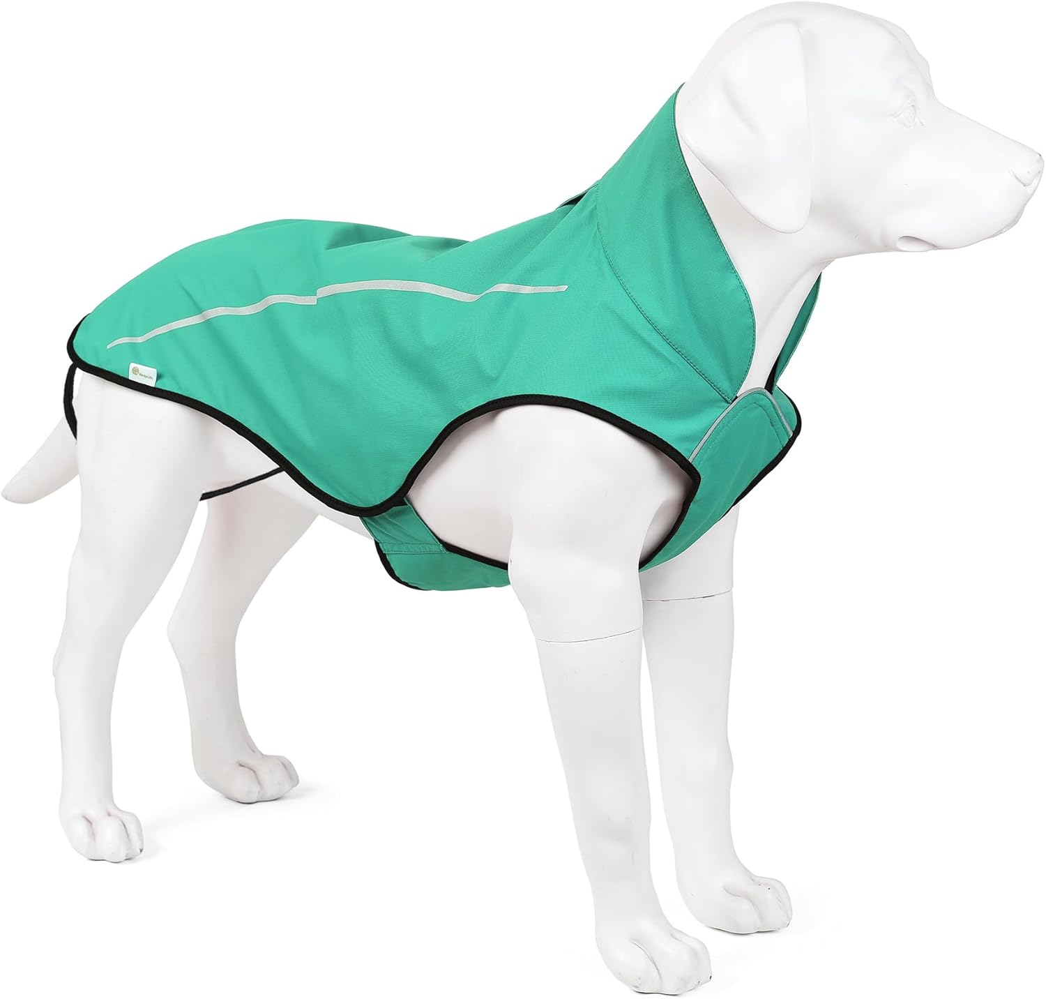 Mile High Life Dog Raincoat, Adjustable Waterproof Reflective Rain Jacket for Small Medium Large Dogs, Lightweight Breathable Pet Rain Coat with Leash Hole(Green,S Chest 22-25")