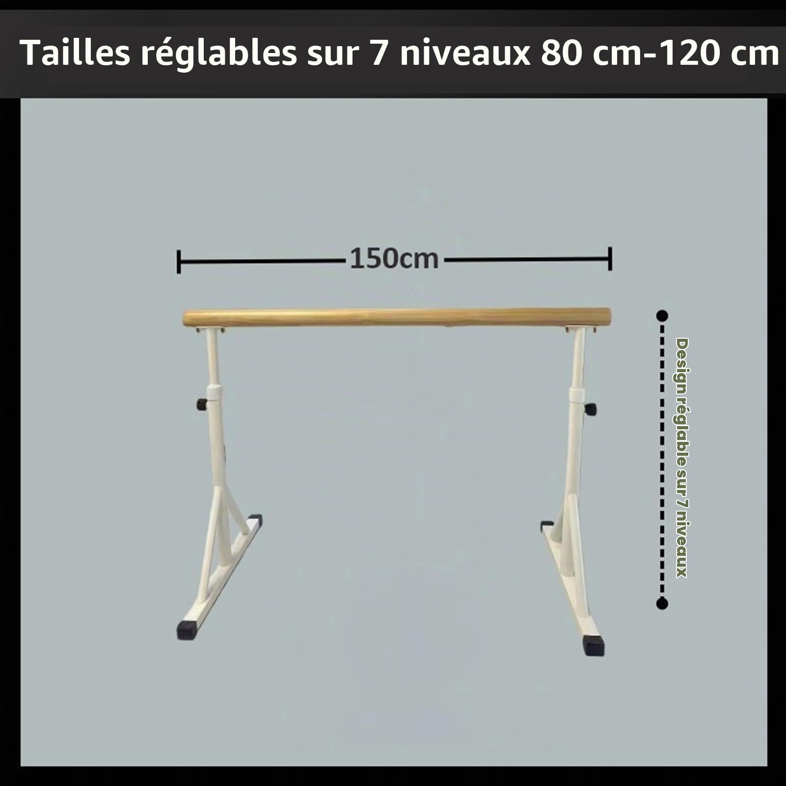 Barre de ballet portable, barre de ballet réglable et autonome ,barre de ballet de fitness pour studio de danse à domicile pour les étirements, le Pilates, la danse ou les entraînements actifs