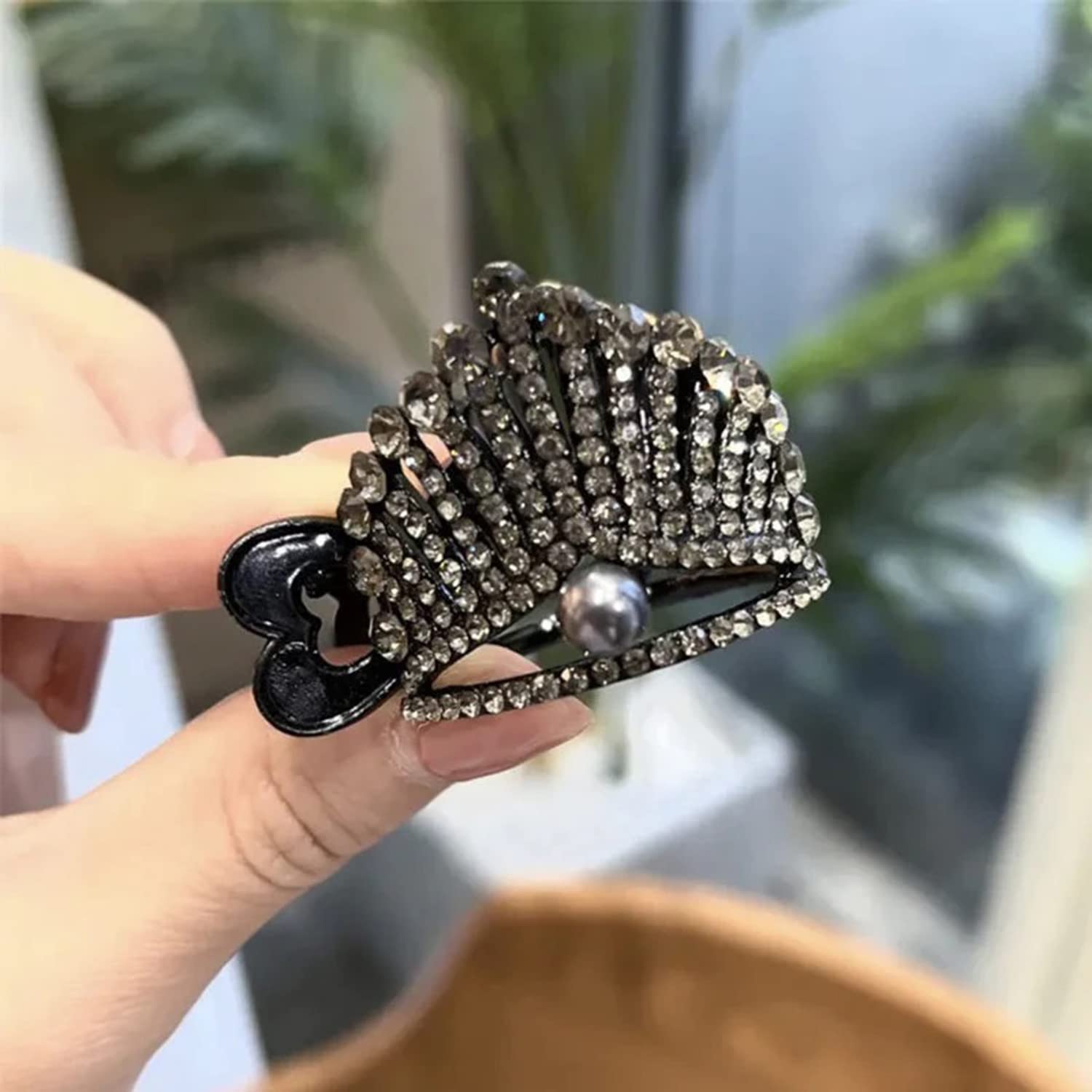 Amazon.com : Oaiyeie Elegant Crown Hairpin,High Ponytail Fixed