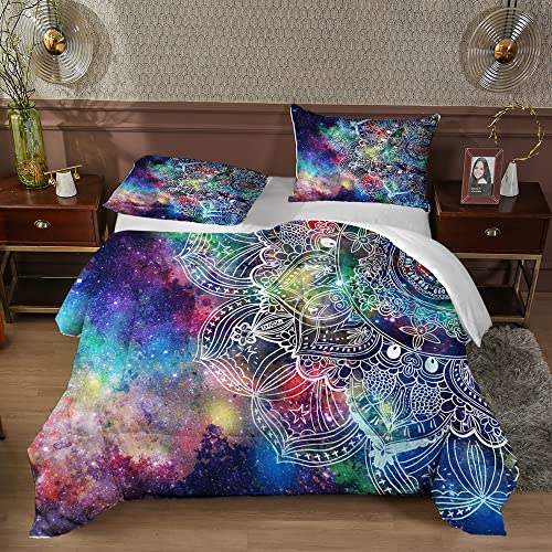 Sunnycitron Girls Comforter Set Twin Size Galaxy Comforter Sets Blanket Kids Twin Bed Comforter Set 3D Outer Space Themed - All-Season Down Alternative Quilted Duvet (1 Comforter +2 Pillowcase) #TOP1