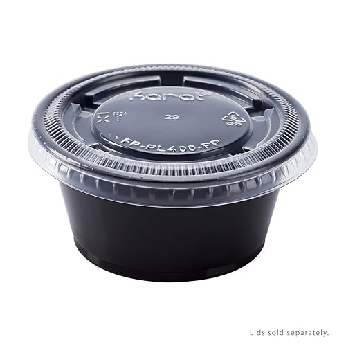 Miniatura 3 de Karat FP-P325-PPB 3.25 oz PP Portion Cups - Negro (caja de 2500)