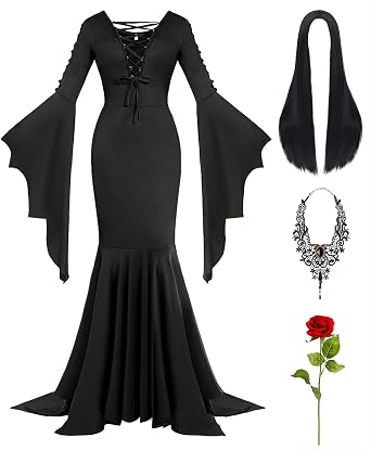 Adult Halloween Costumes for Women Gothic Vampire Witch Costume