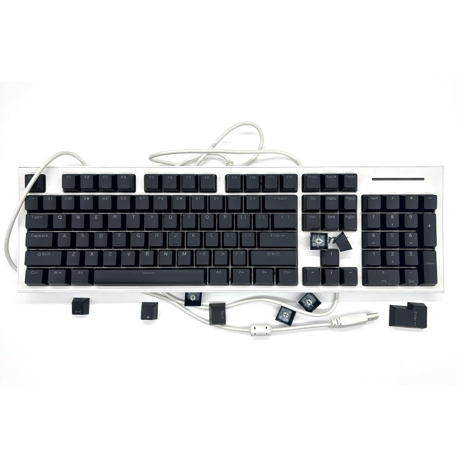 113 Tasti compatibili con Interruttori MX Doubleshot Support, Illuminazione a LED ABS Profili OEM per il Gioco Fai da te Tastiera Meccanica