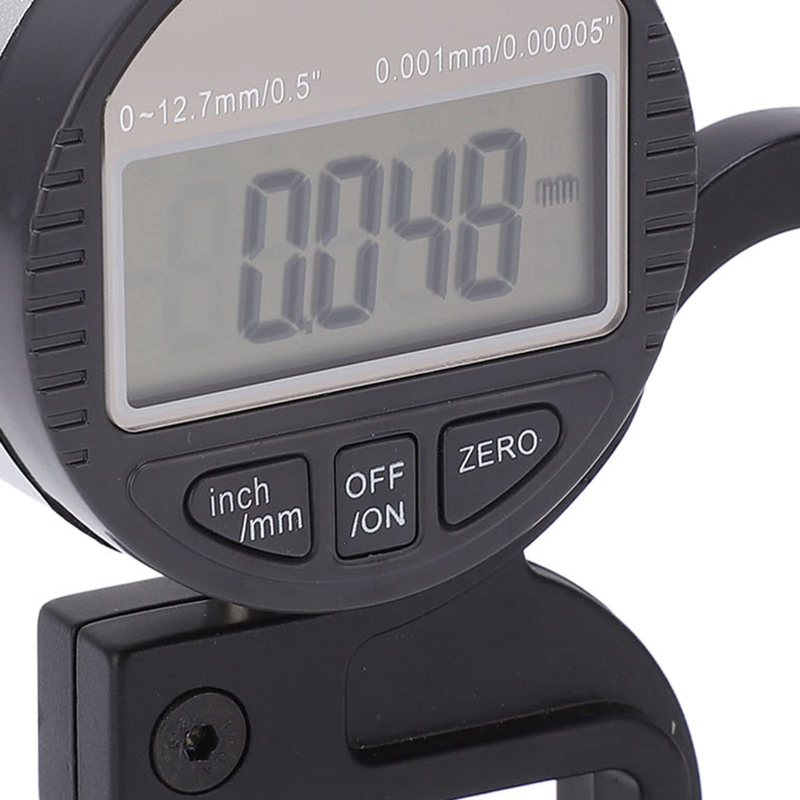 Cyfrowy miernik grubości, 0,001 mm / 0,0005" - 12,7 mm / 0,5" elektroniczny miernik grubości mikrometra z wyświetlaczem LCD, dokładność 0,001