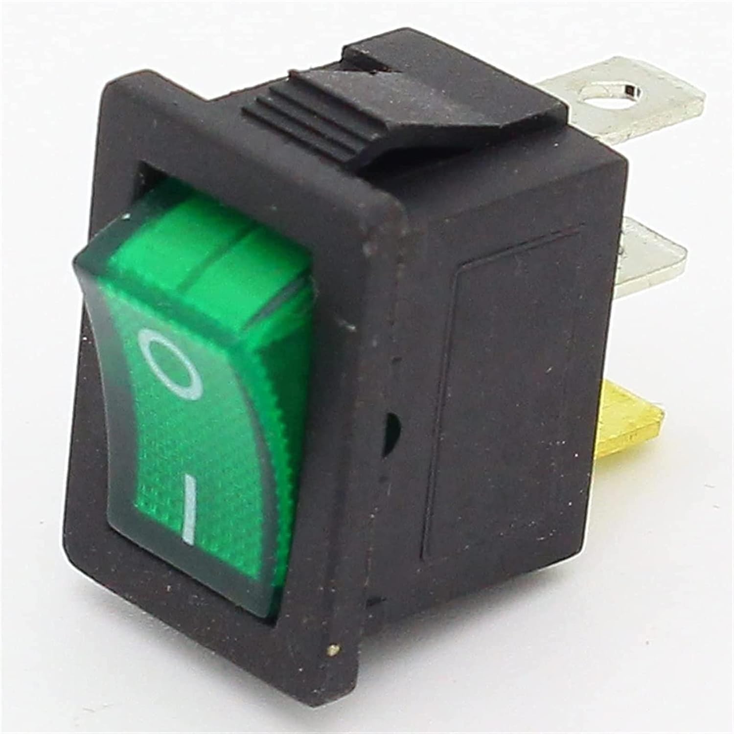 1 pieza interruptor basculante 1 pieza mini panel de instrumentos de 3 pines interruptor basculante de posición abierta cerrada con luz(Green)