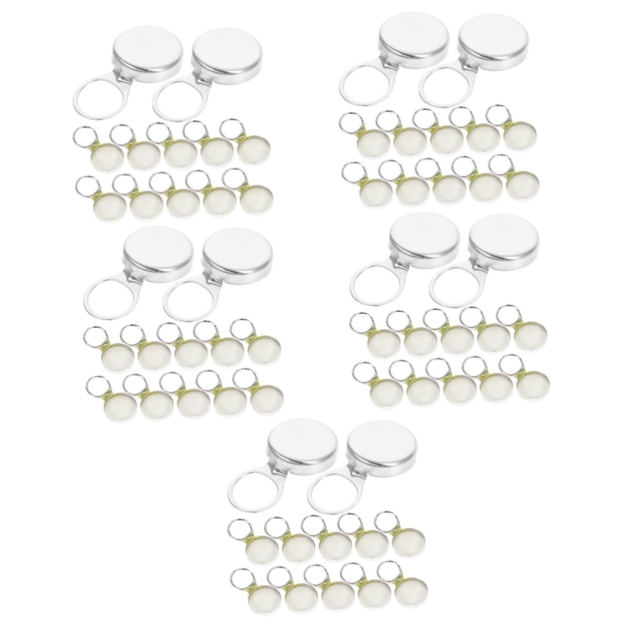 Ciieeo 5sets Aluminum Bottle Caps Leak Sealing Covers for Beer Soda Portable Bar Accessories for Parties Home Use Easy to Install Reusable 24pcs*5