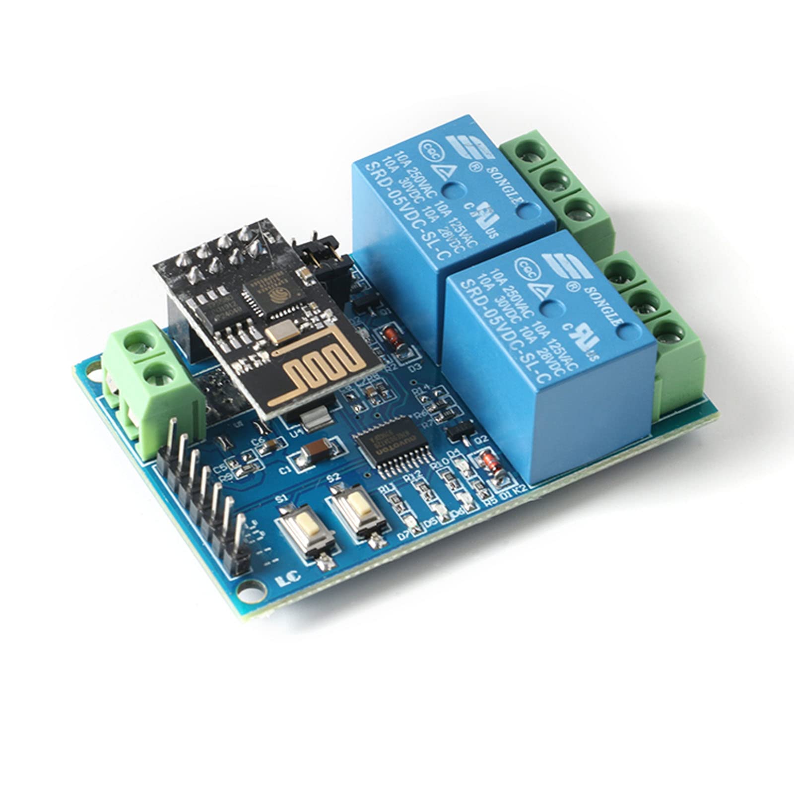Amazon.com: JESSINIE 5V ESP8266 Dual Channel WiFi Relay Module IOT