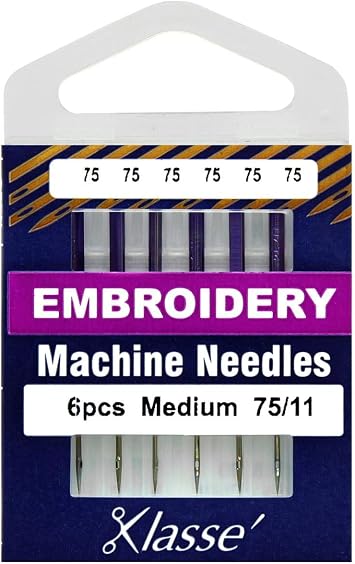 Klasse Embroidery Needles 75/11 6pcs