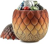 ehuoyan Large Halloween Candy Bowl Extra Large Dragon Egg Dish for Keys and Decorations Indoor Halloween Decor Red