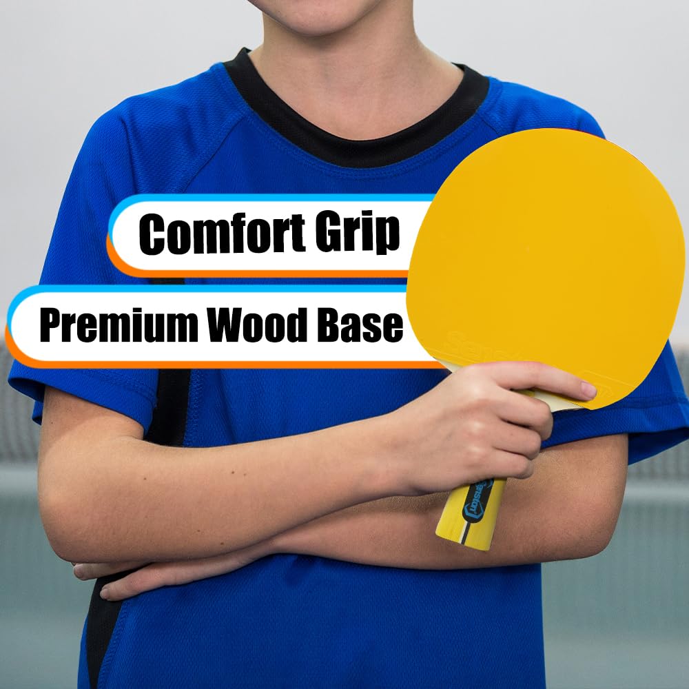 Senston Tischtennisschläger-Set (4 Schläger) – Farbenfrohe Optionen für lockere Wettkämpfe und Familienspaß | Das perfekte Tischtennis-Set für Jugendliche und Erwachsene!
