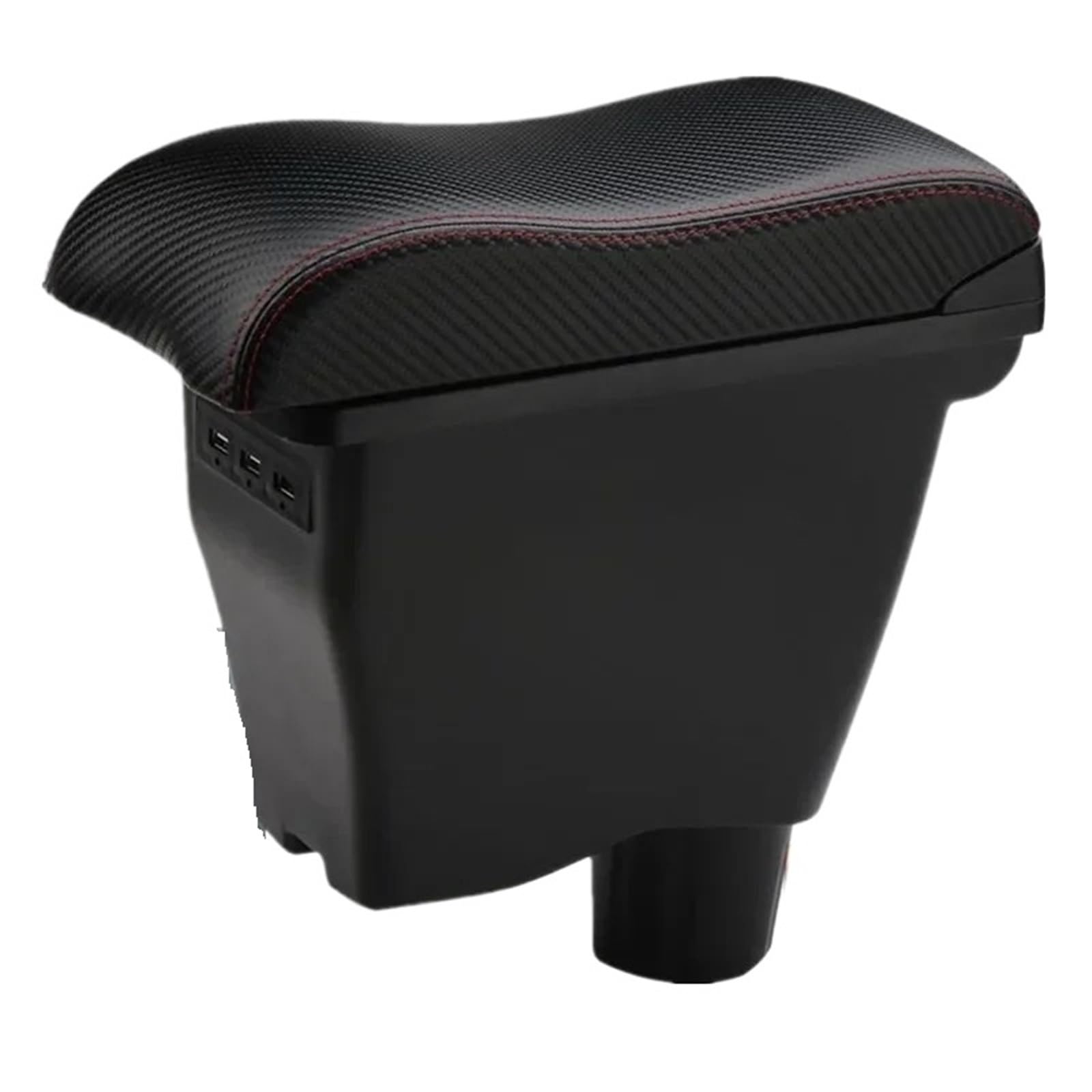 UMDJJU For Benz For Smart 453 For Fortwo For Forfour 2015-2019 Armrest Car Box Retrofit Parts Interior Storage Car Centre Console Armrest Box(1C carbon fiber 3usb)