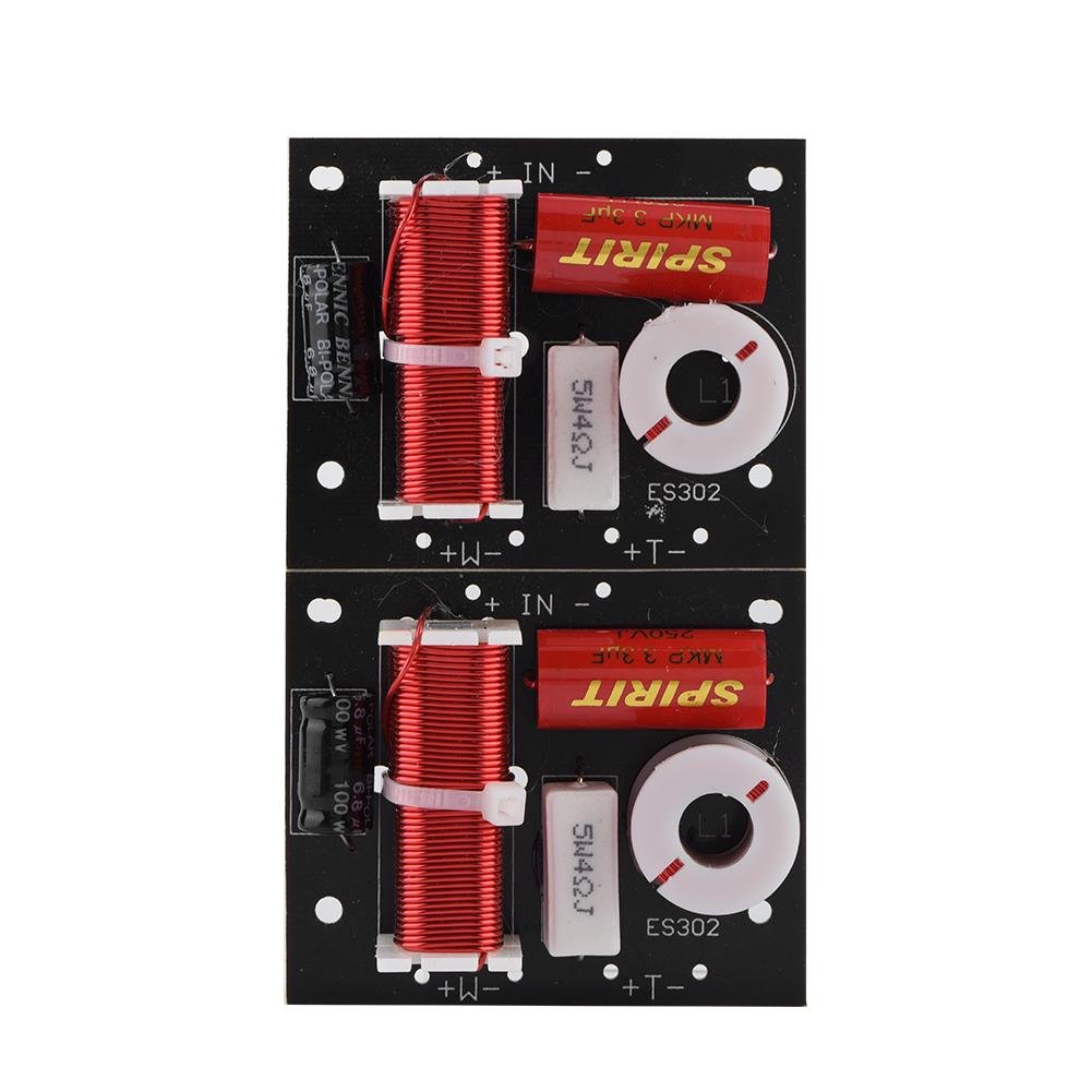 Zerone 2Pcs Divisore per Frequenza Altoparlanti 2 Vie Treble/Bass 2 Unità 2 Unità Hi-Fi Crossover Filtro Distributore di Frequenza Modulo FAI DA TE