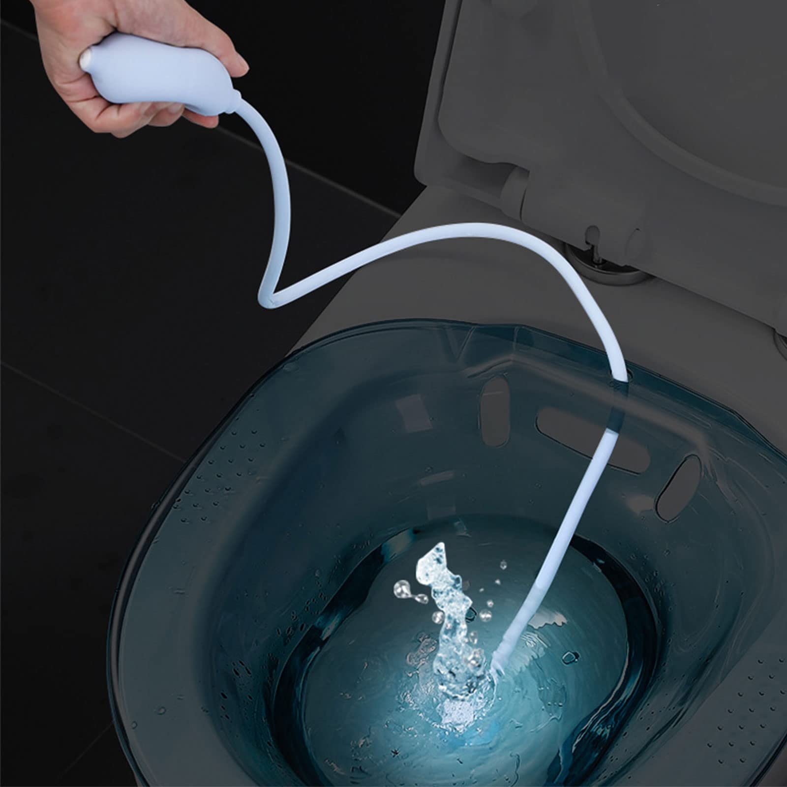 Sitz Badewannenspüler Schlauch für Sitzbadewanne für Sitz mit Pumpe und Sprüher Spülschlauch für tragbares Bidet