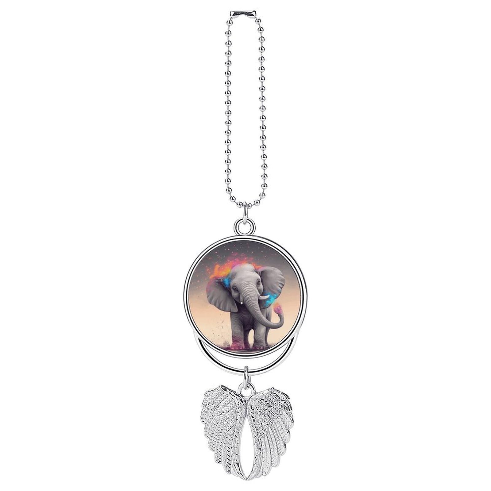 Animal Cartoon Elephant Car Pendant Hanging Swing Auto Rear View Mirror Hanging Car Rear View Mirror Charm Truck Hanger Ornament Charm for Car Rear View Mirrors Accessories