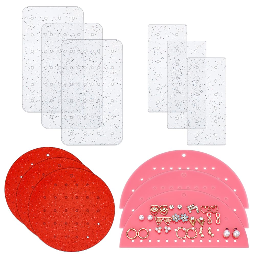 Support bijoux acrylique transparent OLYCRAFT pour organiser 12 boucles d'oreilles sans s'encombrer