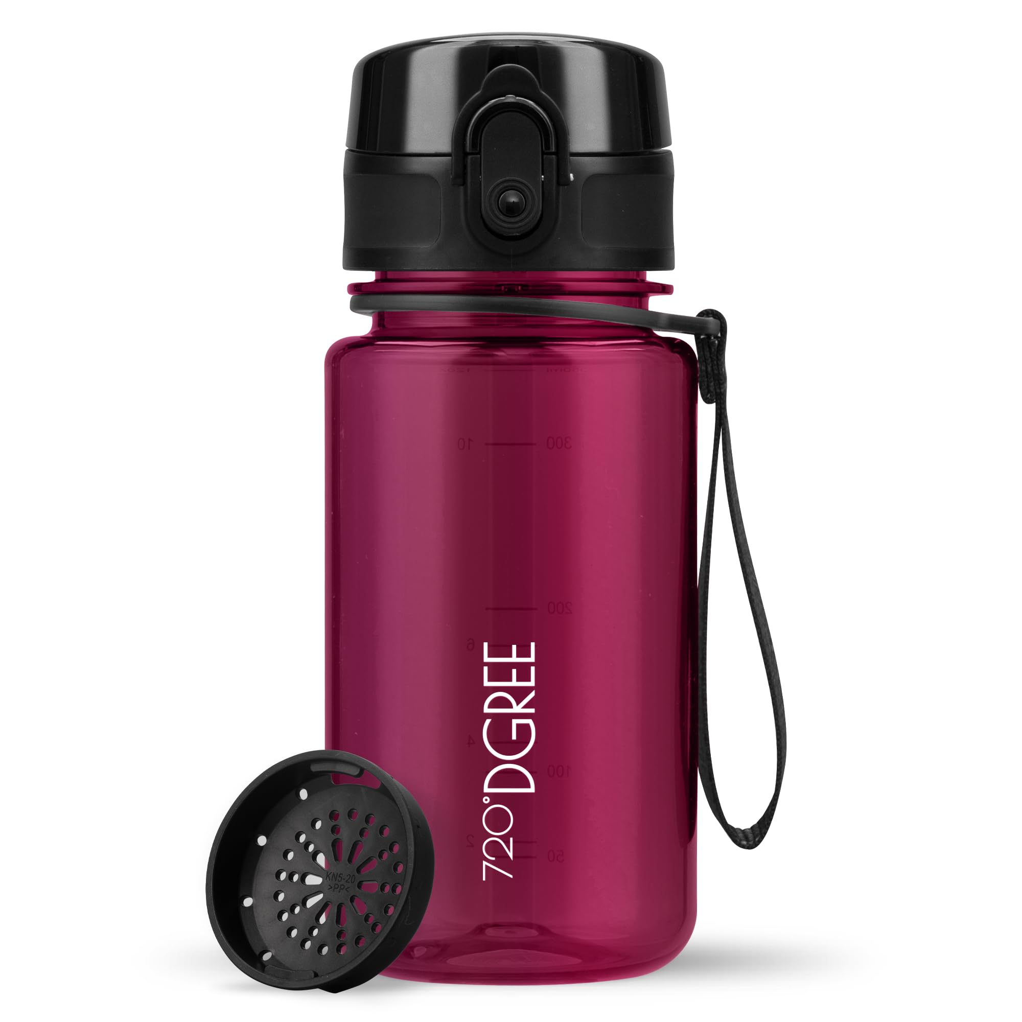 720°DGREE Botella uberBottle + colador – 350 ml, 500 ml, 650 ml, 1000 ml, 1,5 l, 2 l – Sin BPA – Botella de agua para deportes, escuela, niños, fitness, gimnasio, bicicleta, exterior – ligera — view 53