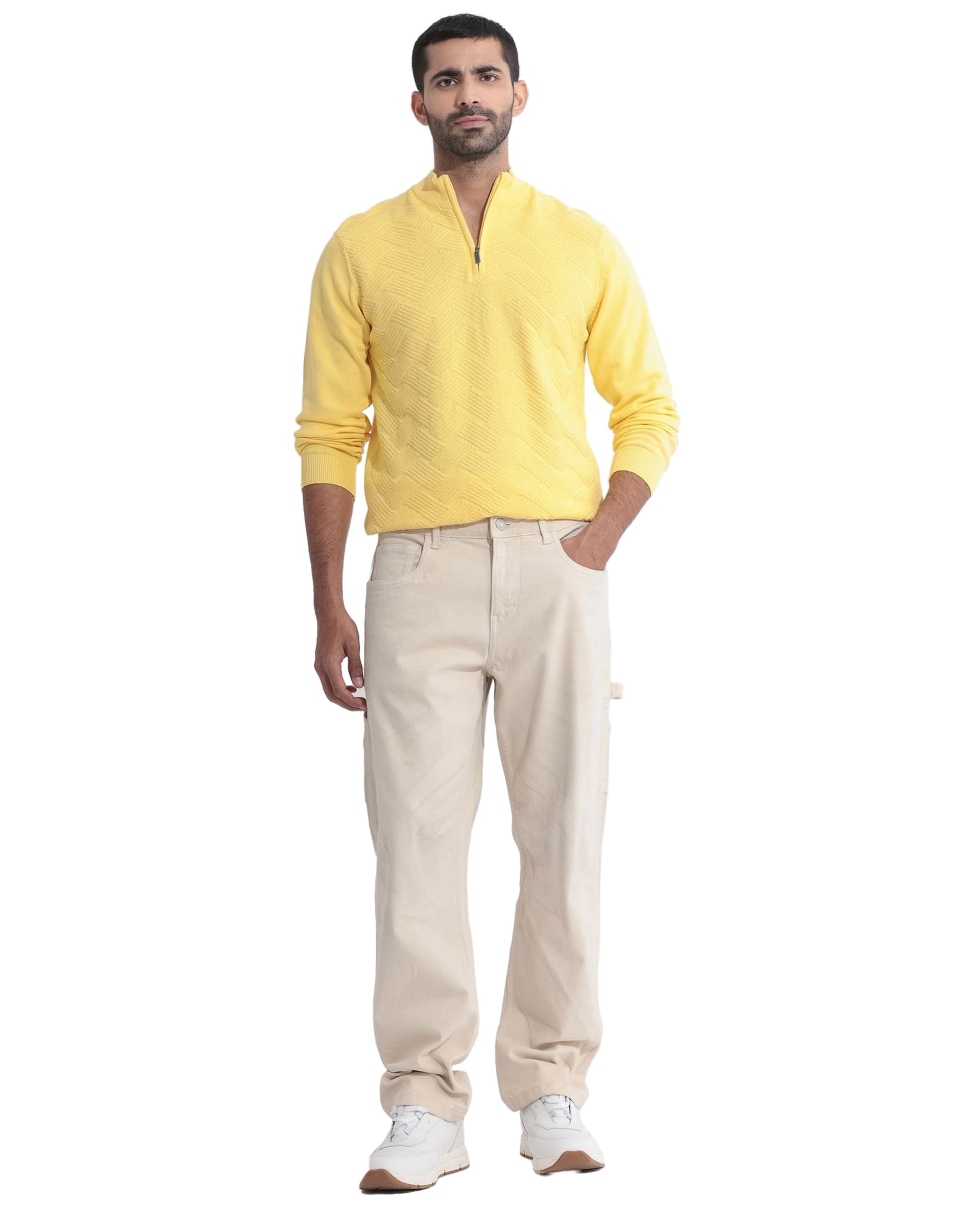 rare rabbit Relaxed fit Textured Sweater-picture-13