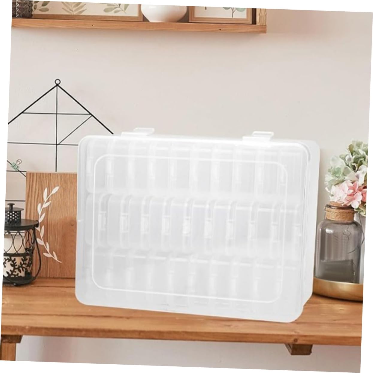 OSALADI Small Storage Box with Lid Plastic Organizer for Craft Supplies Jewelry Beads and Sundries for Home Organization and DIY Projects
