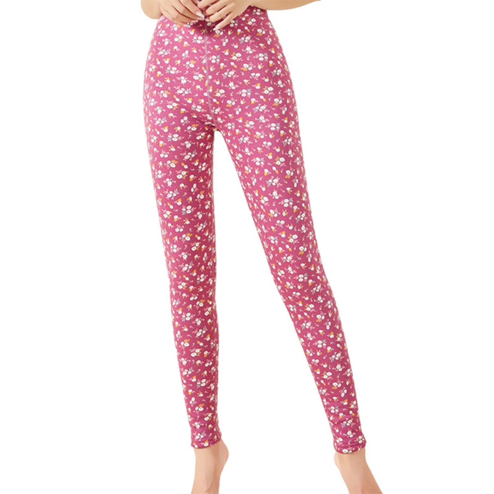 Leggings para mujer con forro polar grueso de terciopelo y base de algodón térmico 4