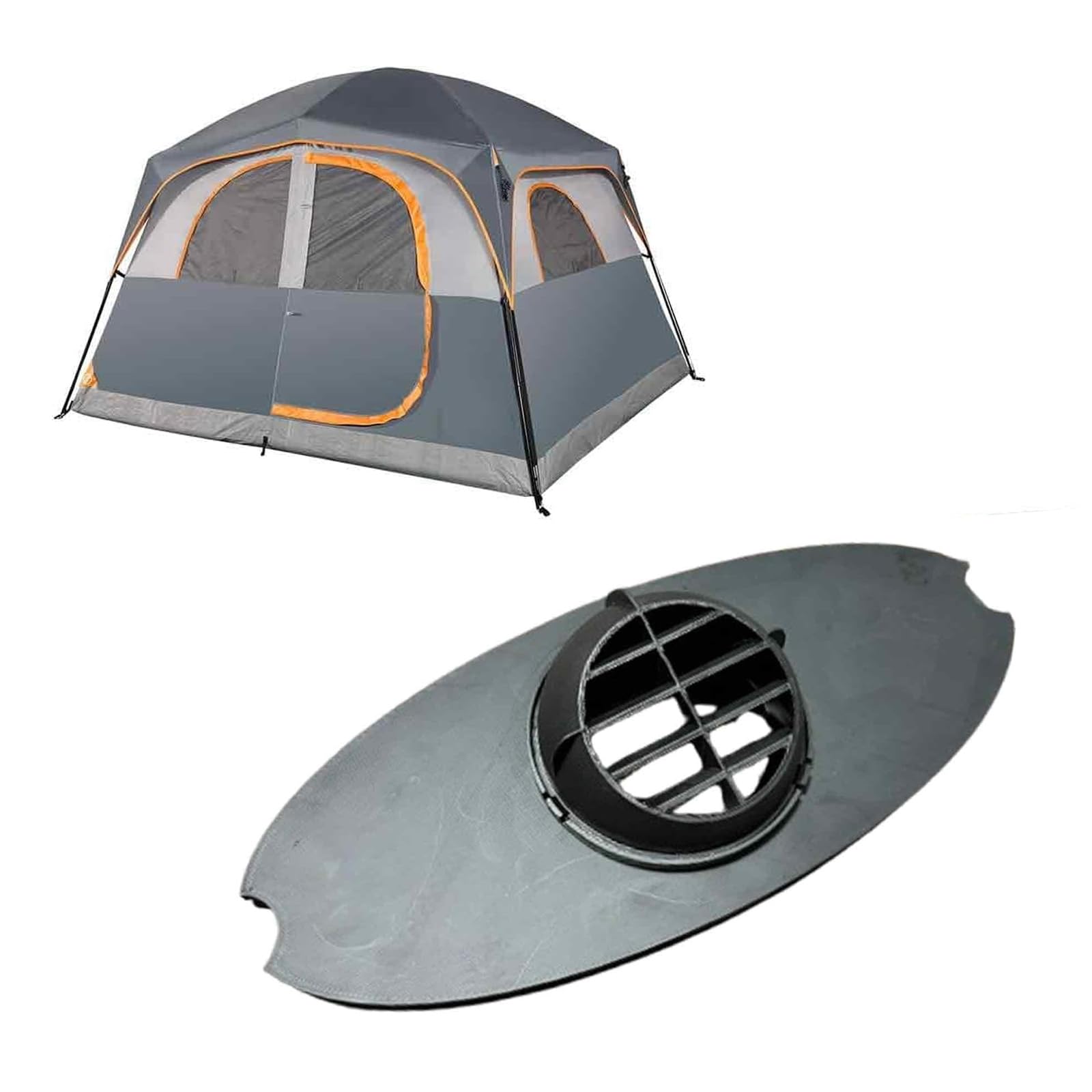 Tent Zipper Vent Adapter - Compatible with Portable air conditioners - Adjustable Airflow Direction - 3/5