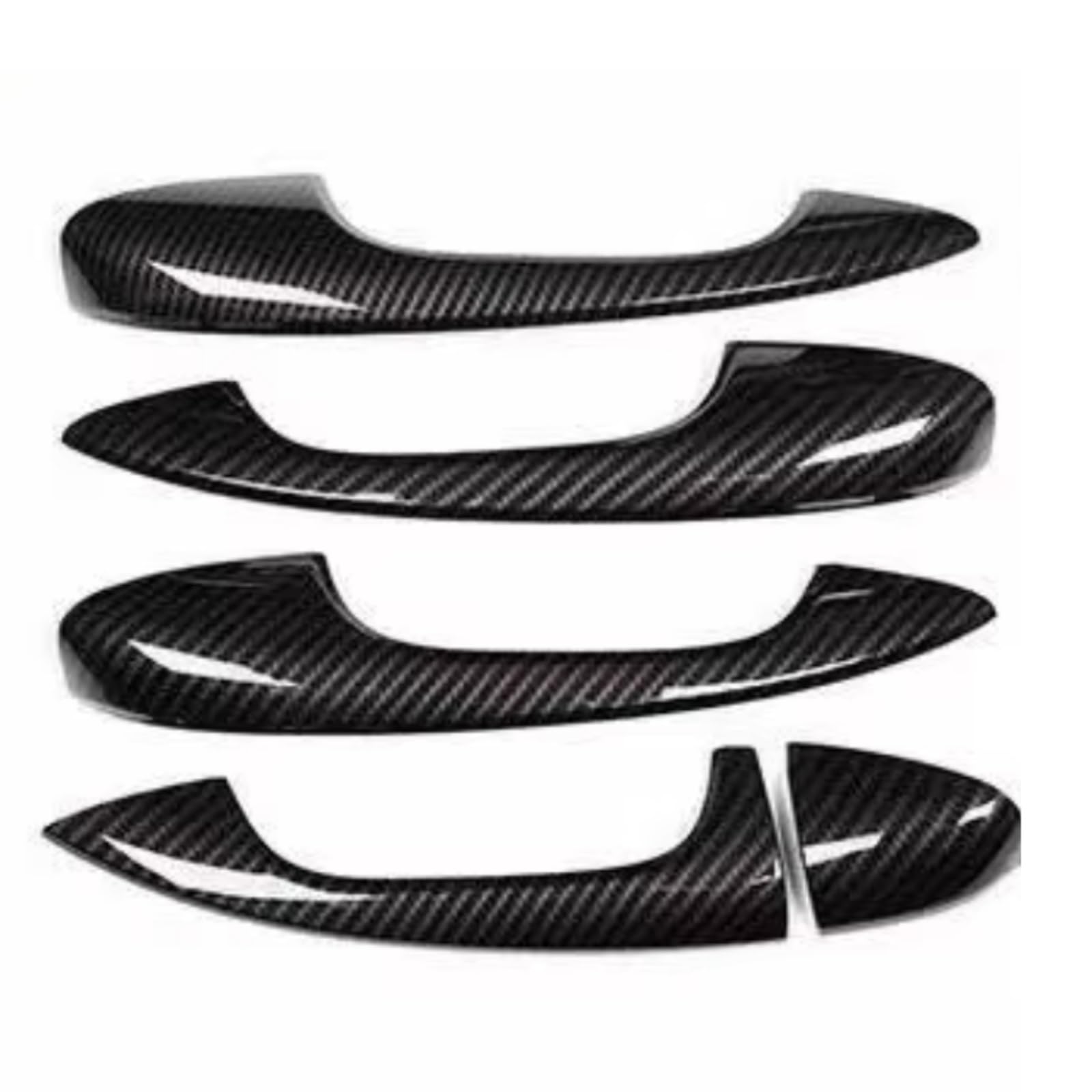Rcuihgfb Carbon Fiber Door Handle Shell Compatible With Benz For X253 2016-2022 For C118 X118 2020-2024 Car Exterior Door Handle Cover Trim Set(Carbon Fiber)