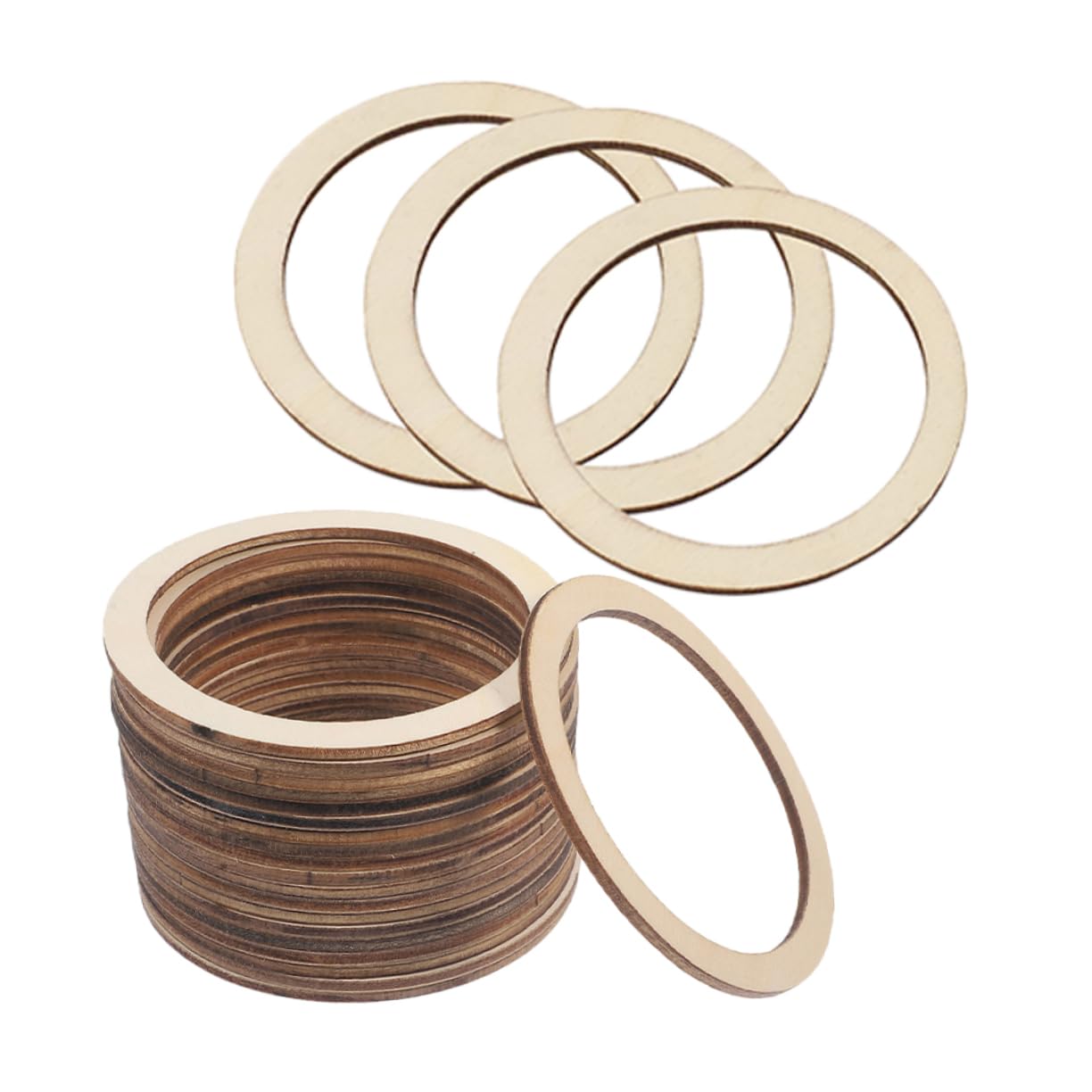 STOBOK 5 Juegos De Aros De De Madera Para Manualidades Estéticas Para Decoración De Pared De Macramé 100 Piezas X 5