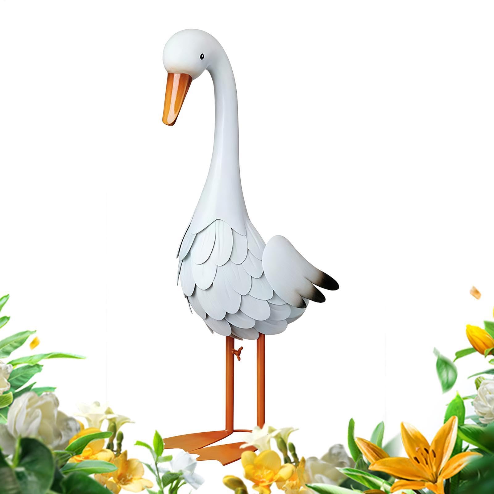 Statue d'animaux de jardin en métal décorative pour pelouse et terrasse