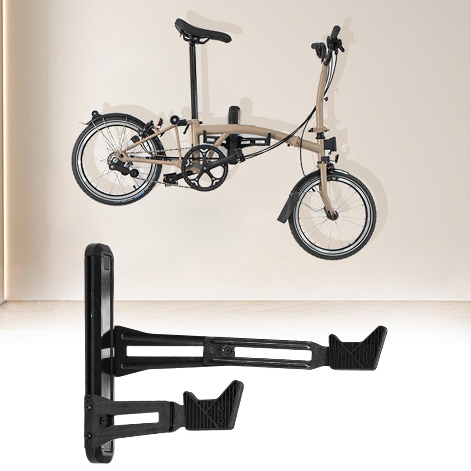 Wandhalterung, Fahrradständer, Garage, Aufbewahrung, platzsparender Aufhänger | Hält bis zu 40 kg, Indoor-Halterung für Mountainstraßen-Falträder