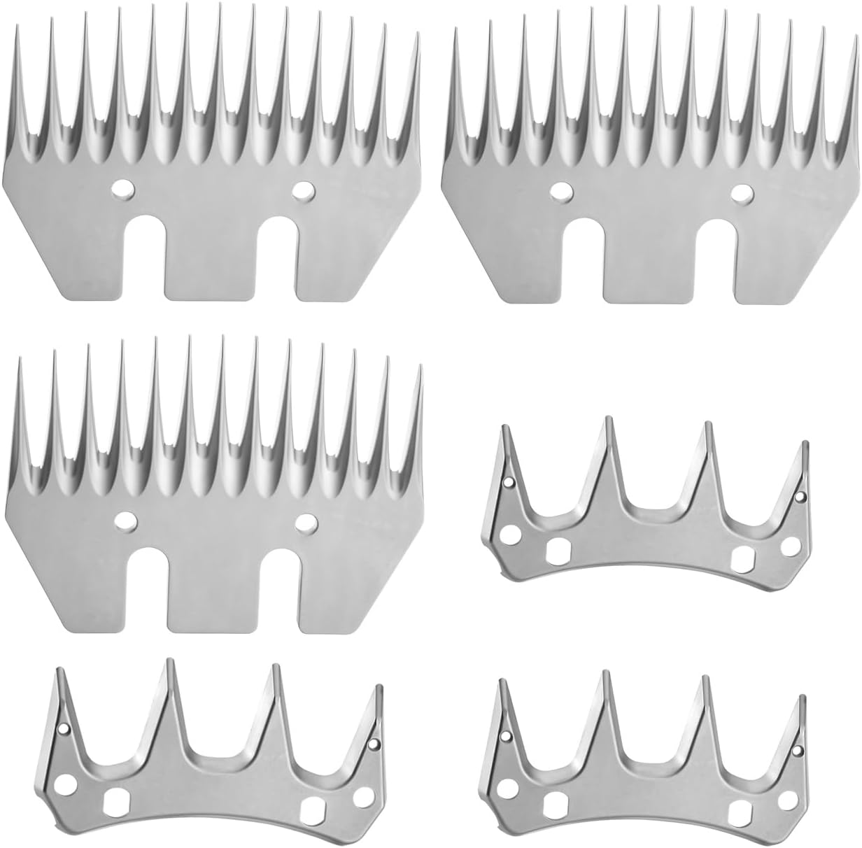3 Set 13 Tooth Sheep Shears Replacement Blades PRO Universal Blade for All Major Brands Oster GDJOB TAKEKIT BEETRO Dragro Lister Heiniger Clippers for Sheep Alpacas Goats (13 Tooth Silver)