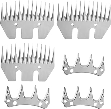 3 Set 13 Tooth Sheep Shears Replacement Blades PRO Universal Blade for All Major Brands Oster GDJOB TAKEKIT BEETRO Dragro Lister Heiniger Clippers for Sheep Alpacas Goats 13 Tooth Silver