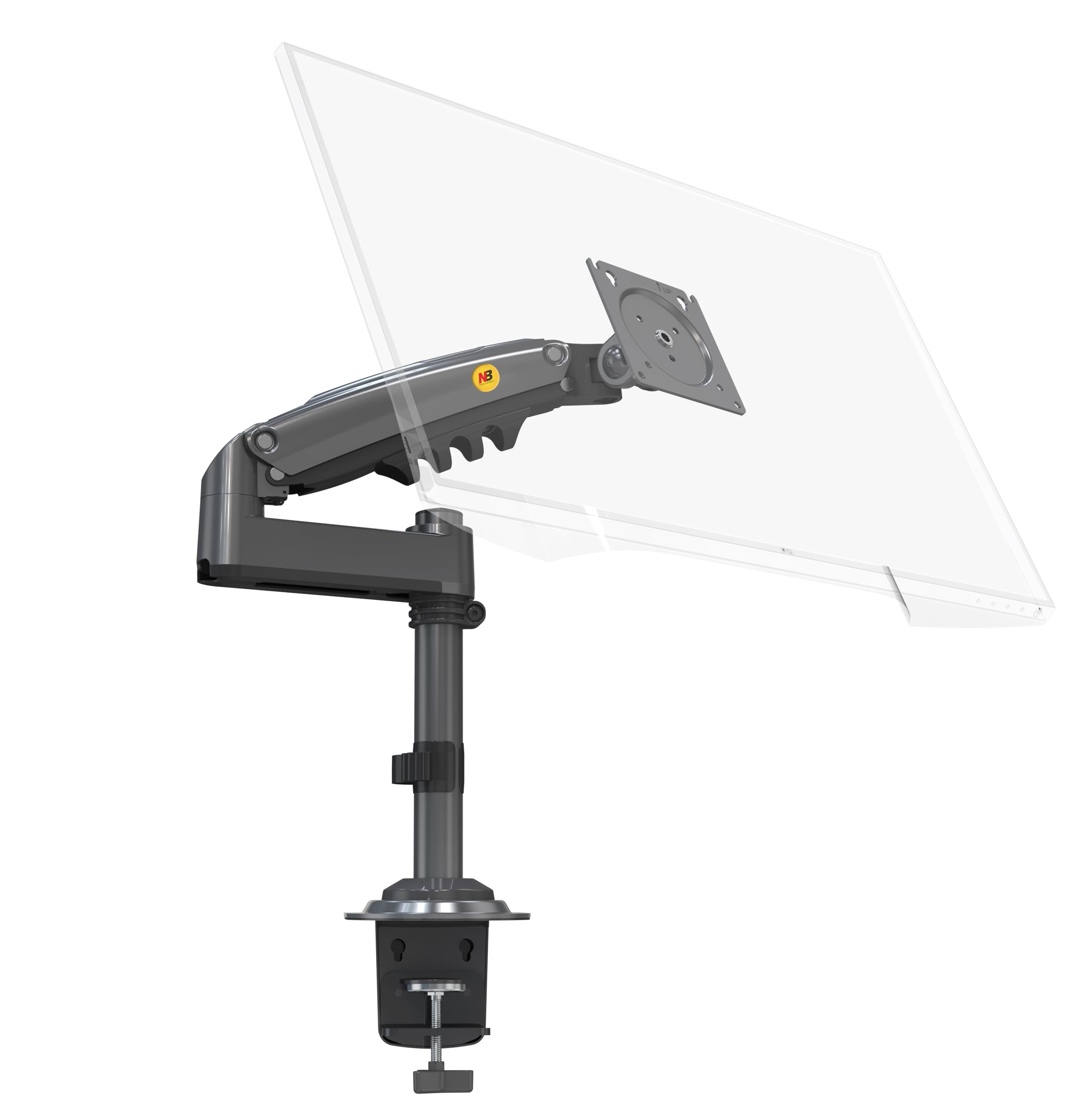 Ergosolid Support Écran PC 17-30 Pouces Bras Rotatif 360° Réglable Hauteur VESA 75-100mm Charge 2-9kg