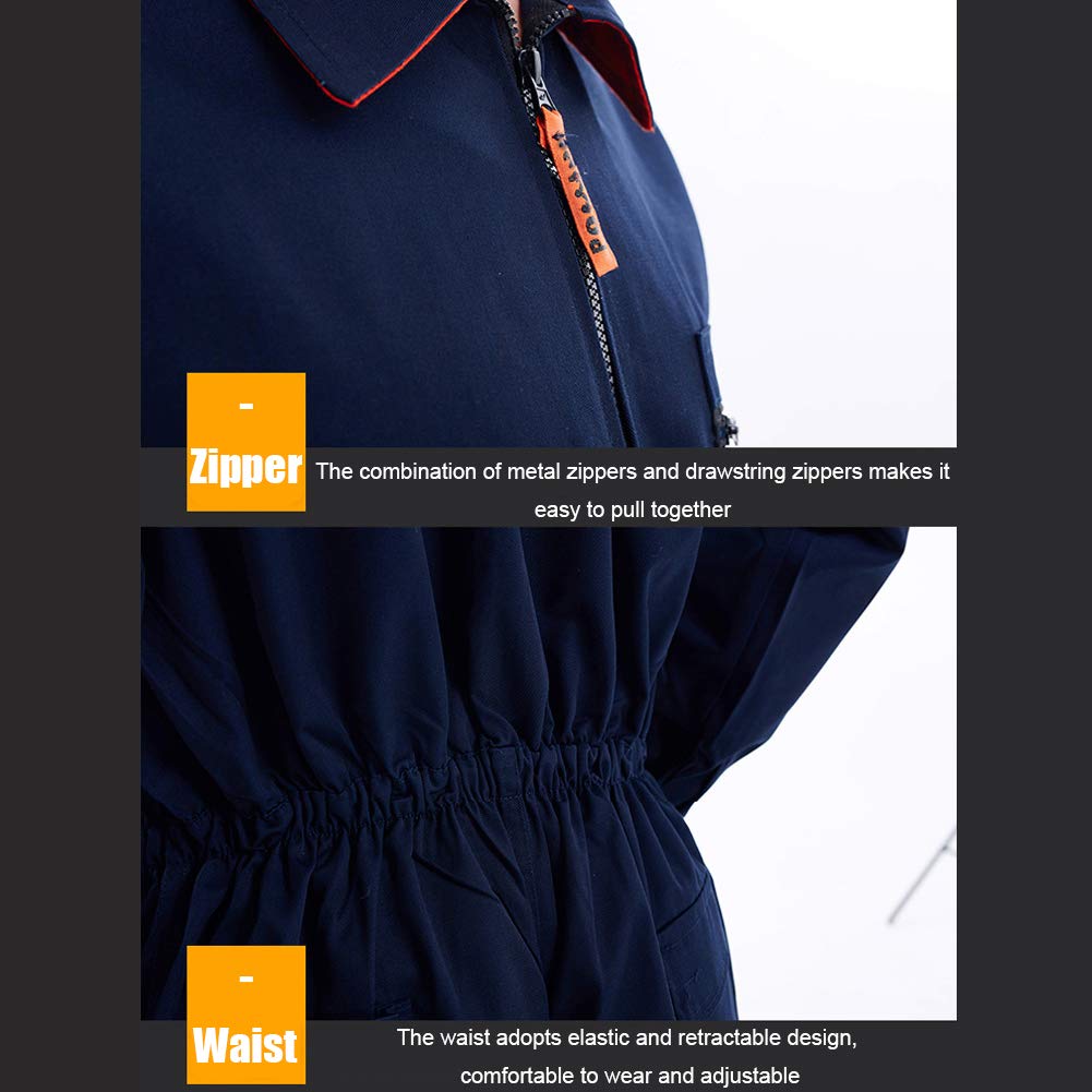 Latzhose, Latzhose Herren, 85% Polyester 15% Baumwolle Staubdicht Verschleißfest Schmutzabweisend Geeignet Für Verschiedene Branchen,Blau,XXL