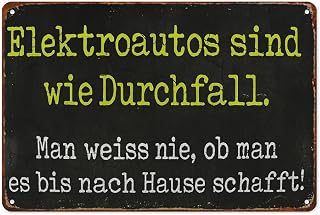 Germany Funny Car Comparison Metal Sign Wall Decor Aluminum Tin Signs Metal Posters for Kitchen Bar Room Bedroom Bathroom Decoration 8x12 Inches