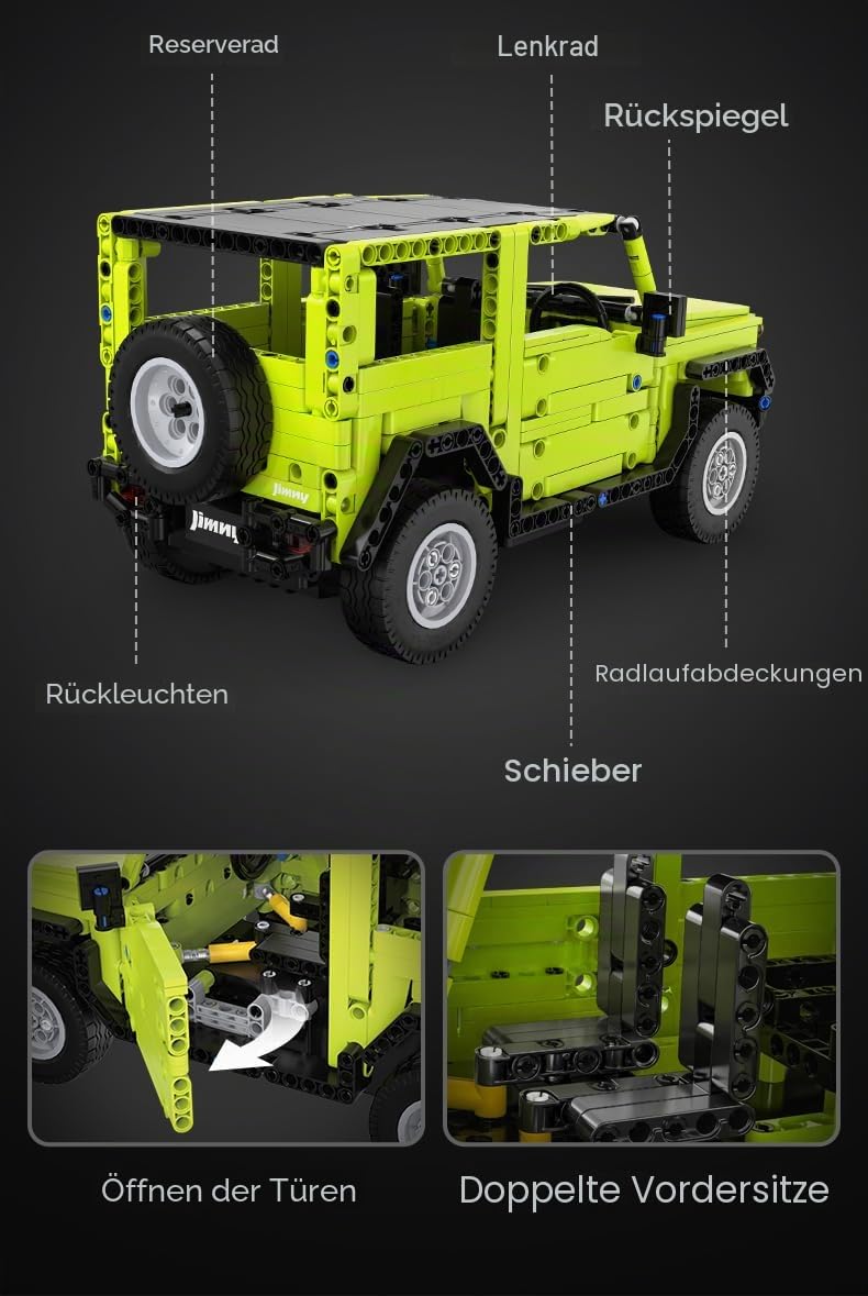 CaDA C51201W blockiert Suzuki Jimny RC ferngesteuertes Off-Road-Auto 579 EL.