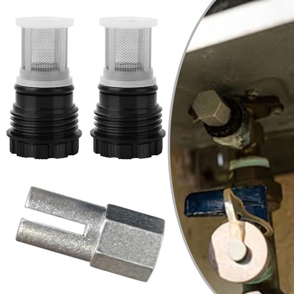 Confezione da 2 filtri H98-510-S per scaldabagno senza serbatoio Rinnai, con strumento di rimozione del filtro di ingresso