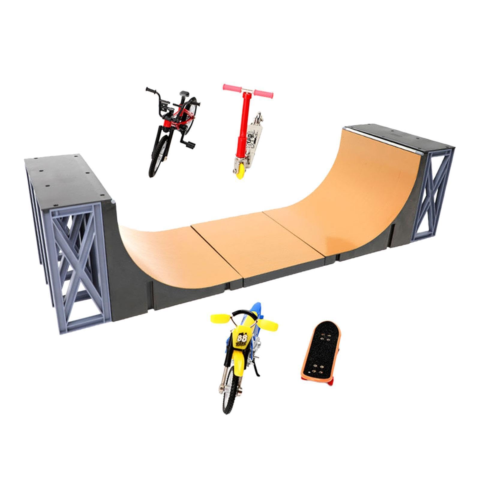 Rampes de Mini-Skateboard pour Les Doigts - Idée pour Les Enfants - Activités de Mini-Skate et de vélo sur Les Doigts - Jouet pour Enfants