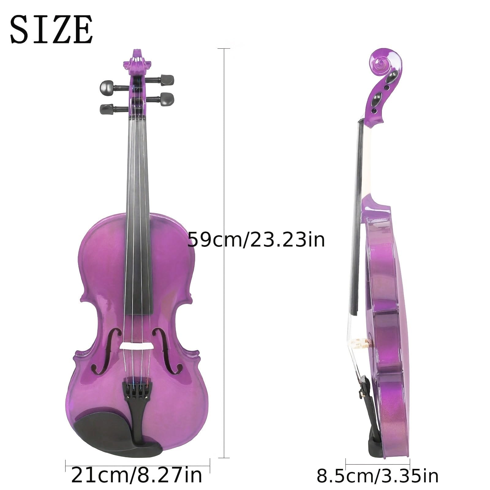 Violino Violino Popolare In Legno Massello Principiante Adulto Che Suona Il Violino 4/4 Set Completo Con Custodia Per Violino