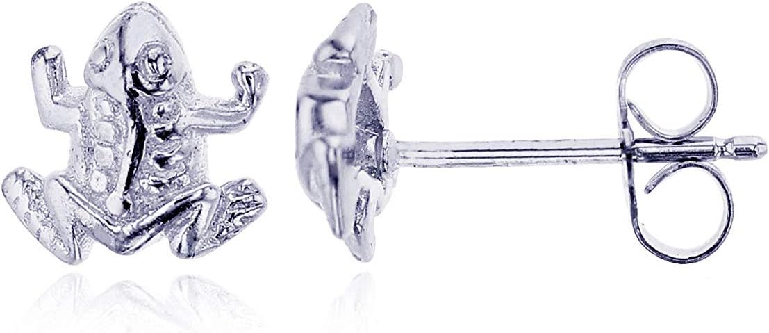 Solid 925 Sterling Silver Polished Starfish Stud Earrings for Women | 7mm Gold Plated Hypoallergenic Studs