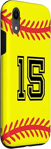 Miniatura 3 de Funda para iPhone XR con número 15 de Softball