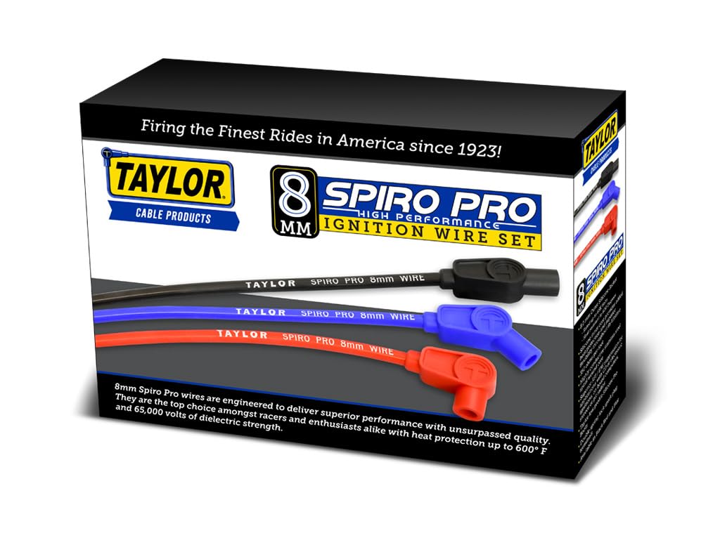 TAYLOR 8mm SPIRO PRO SERIES 高性能点火ワイヤーセット Amazon.co.jp: Taylorケーブル74063 8 mm Spiro Pro ;点火ワイヤセット