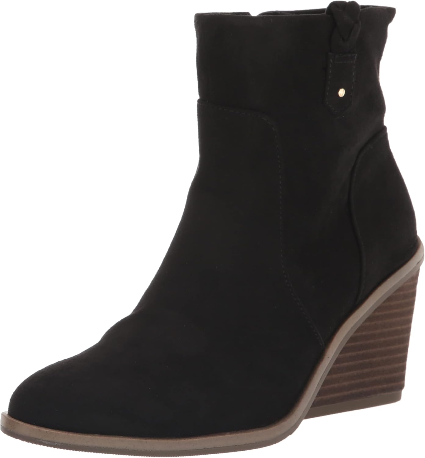 Dr. Scholl's Shoes Womens Mirage Wedge Bootie Black Fabric 9 M