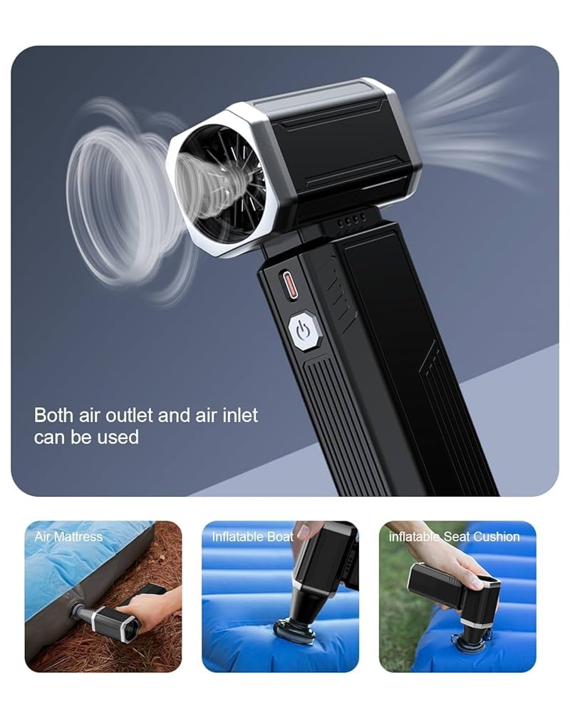 Souffleur Air Comprimé Sans Fil - Dépoussiéreur Puissant 180000 Tr/min Avec 4 Accessoires