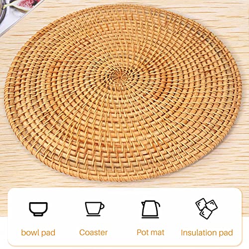 Sets de table en rotin tissés à la main tapis de table en osier - 5