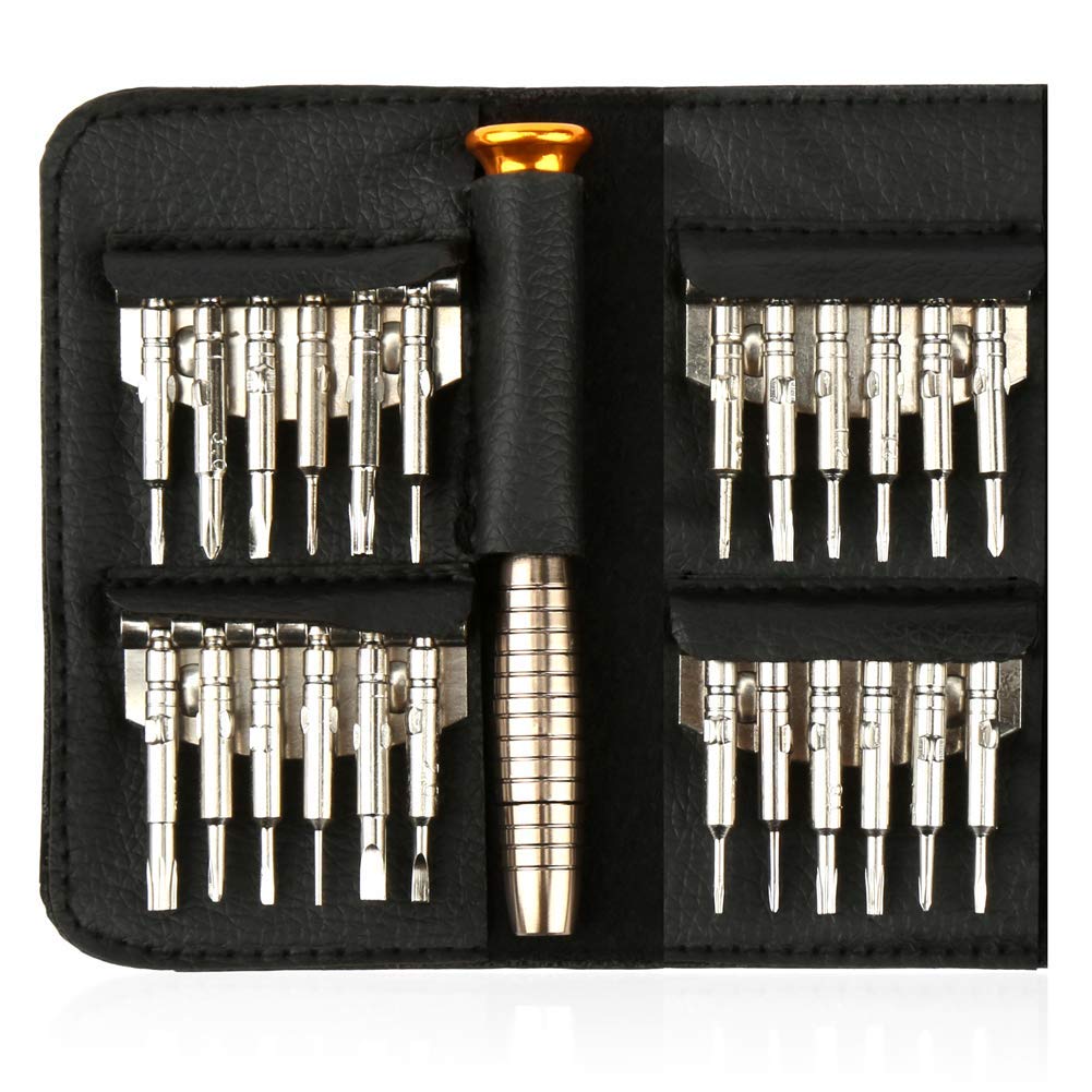 Novo Interchangeable Precision Screwdriver Set With Case Mini Screwdriver Tool Kit Pouch Glasses Eyeglass Sunglass Repair Tool For Watch Laptop Mobile Phone, Standard, Assorted