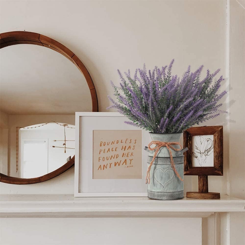 Amazon.co.jp: 花瓶付き人工ラベンダー花、人工ラベンダー植物