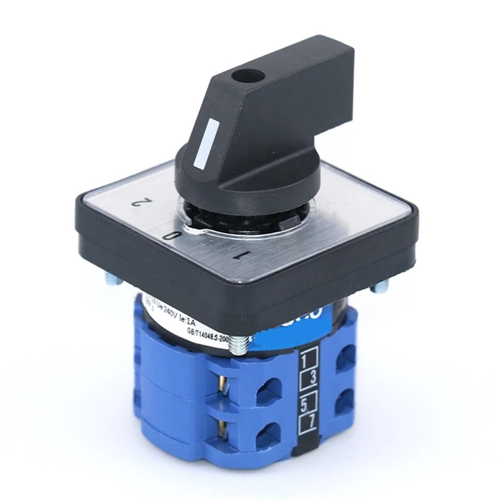IDGTTLDF SZW26/LW26-20 Ith 20A Ui 660V 2 Pole 8 Screws 3 Position 64X64 48X48 mm Panel Transfer ON Off ON Changeover Cam Switch(D202.2 1 0 2 48X48mm)