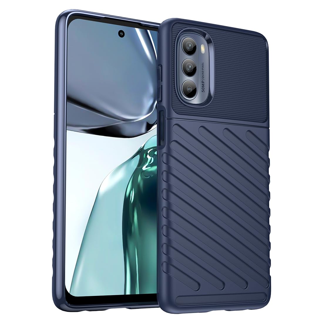 Casotec Shockproof Back Cover Case for Moto G62 5G | 360 Degree Protection | Protective Design | Anti-Scratch Tough Slim TPU Case for Motorola Moto G62 5G (Blue) (B0C81V76BB) Amazon Price History, Amazon Price Tracker