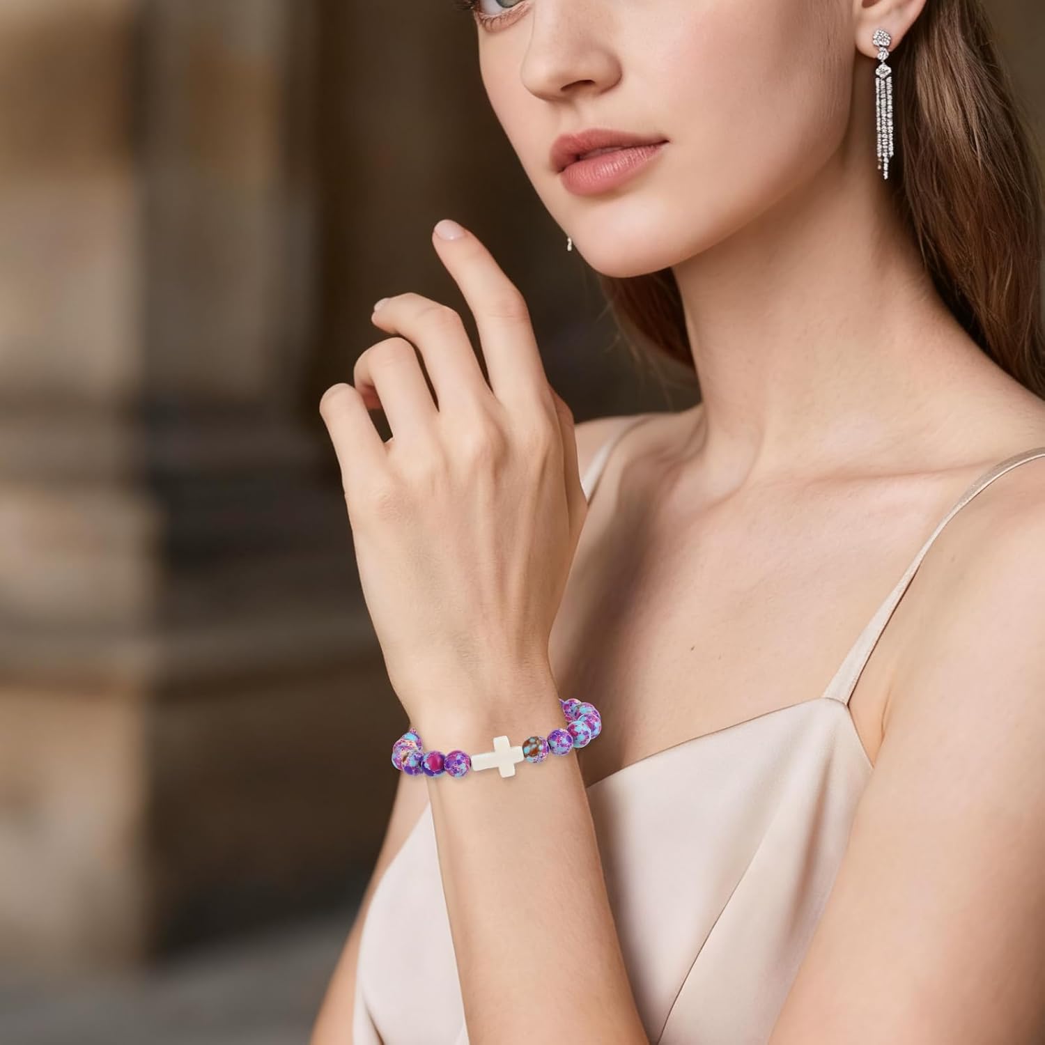 4 Pcs Cross Bracelets with Always Remember Cards, Christmas Gifts for Teens Girl Gift Trendy Stuff,Stocking Stuffers for Teen Girls,Christian Bracelets Sobriety Gifts for Men Women Girl Boy Gift Ideas - Image 5